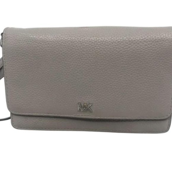 Michael Kors Handbags - Michael Kors Grain Leather Long Belt Gray Wristlet